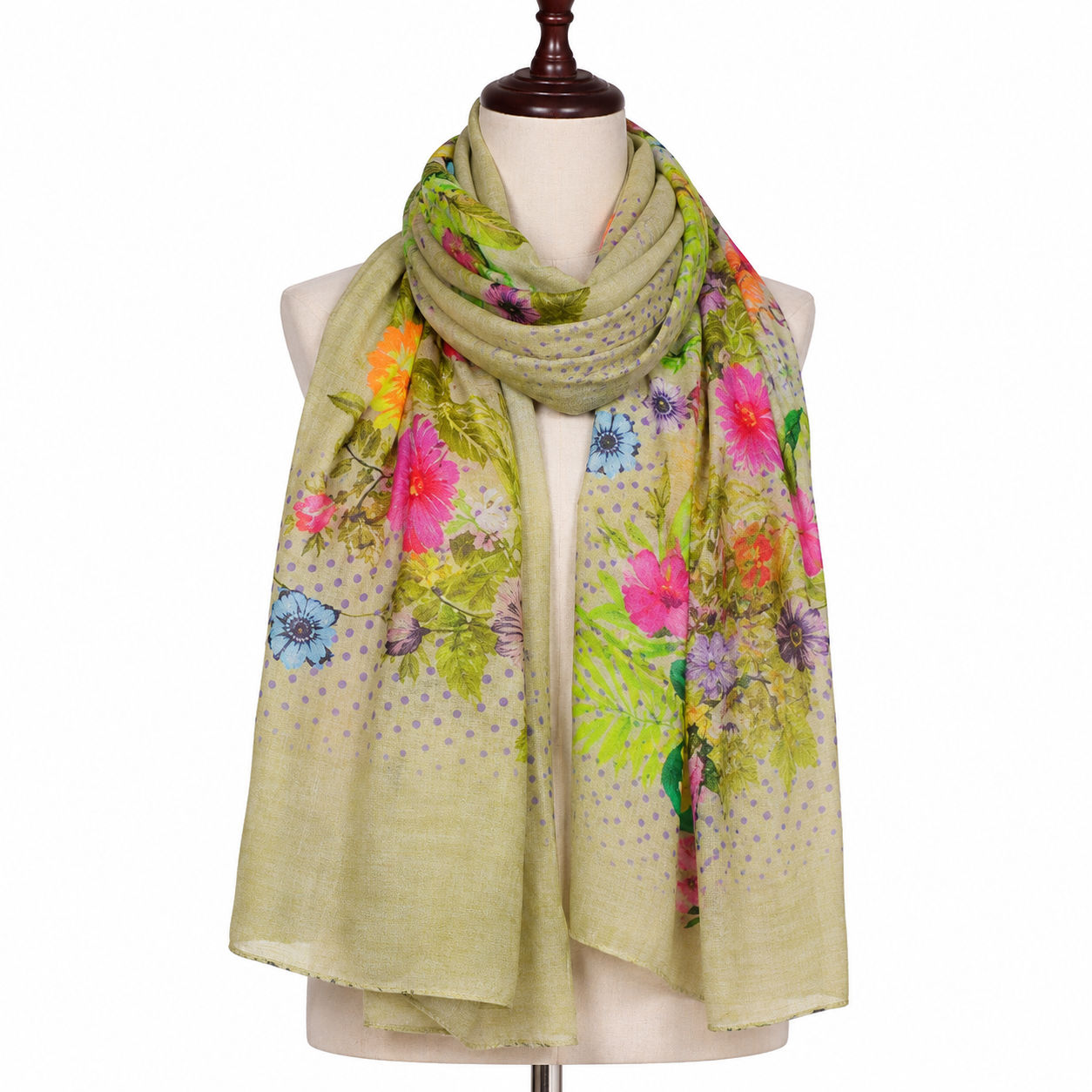 Digital Print Wool Scarf/Shawl 269